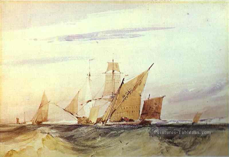 Expédition au large de la côte de Kent 1825 Richard Parkes Bonington Peintures à l'huile